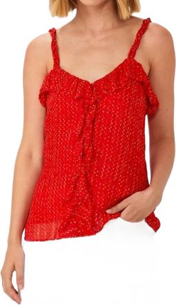ECRU Zendaya Ruffle Top In Red