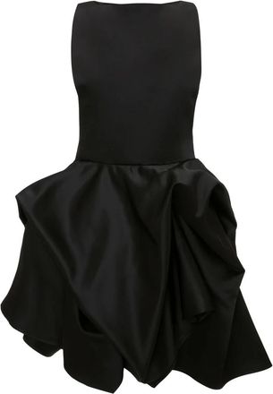 J.W.Anderson Peplum Bustier Jurk - Dames - Feestkleedjes - Zwart - XS - Satijn - Kleedjes
