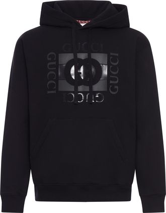 Gucci COTTON JERSEY HOODIE WITH PRINT - Gucci - Man