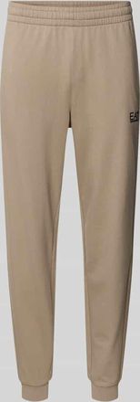 Emporio Armani Sweatpants mit Logo und elastischem Bund in Beige, Größe XXXL