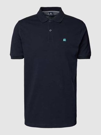 Lerros Poloshirt mit Label-Stitching in Marine, Größe XXL