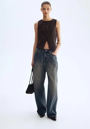 H&M Vest in Dark Brown at Nordstrom, Size Xx-Large
