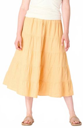 Dex Clothing Soft Midi Skirt In Apricot