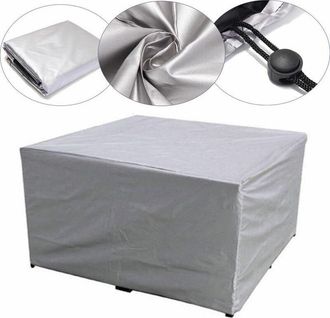 OEM Funda Plateada Para Muebles De Jard&iacute;n, Impermeable, Para Mesa Y Sillas De Jard&iacute;n, A Prueba De Polvo, 24 X 21 X 210 Cm