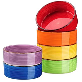 OEM Juego De Cuencos De Cer&aacute;mica Pintados A Mano, Colecci&oacute;n De 6 A 12 Piezas, Colores Surtidos, 6 Piezas