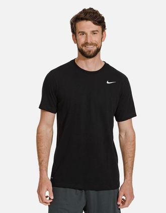 Nike Mens Nike Dri Fit Sports T-Shirt Black - Size: 42