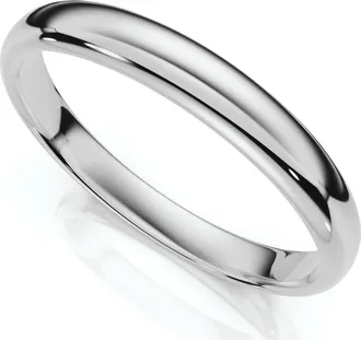 Pompeii3 3mm Dome High Polished Wedding Band 950 Platinum Size Selectable