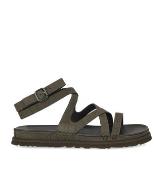 UGG SANDALO GOLDENGAZE EMBOSSED ANKLE WRAP DENSE SMOKE UGG