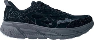 Hoka One One Su&egrave;de Sneakers met Logo Appliqu&eacute; - Heren - Hardloopschoenen - Zwart - 43 EU - Su&egrave;de - Fitness