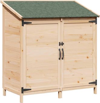 vidaXL Cobertizo De Jard&iacute;n Con Techo Natural 106,5 X 56 X 113,5 Cm Vidaxl