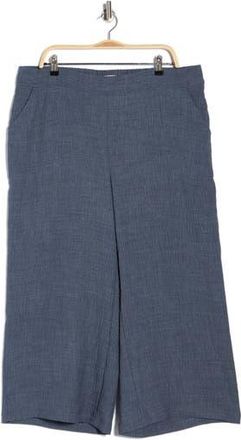 Max Studio Textured Wide Leg Crop Pants in Heather Blue Steel at Nordstrom Rack, Size 3X
