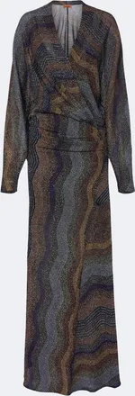 Missoni Draped printed lam&eacute; gown
