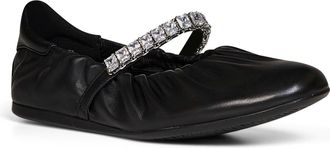 Jimmy Choo London Womens Ballet Flats Jade Nappa Leather Black Ballerina Shoes