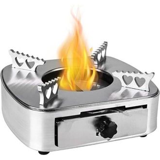 OEM Hornillo De Alcohol De Acero Inoxidable - Quemador De Alcohol Para Interiores Y Exteriores - Compacto Y Ligero - Se Puede Usar Con Alcohol S&oacute;lido Y L&iacute;