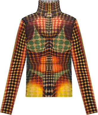 Jean Paul Gaultier Top a maniche lunghe - Giallo