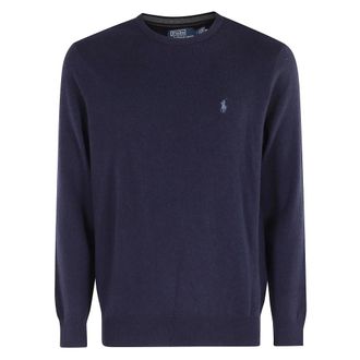 Polo Ralph Lauren Maglione Girocollo in Lana Merino - - Knitwear - Uomo - Blu - S