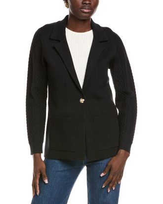 Jones New York Cable Sleeve Blazer