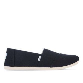 Toms Womens Toms Recycled Cotton Alpargata Espadrille Pumps in Black