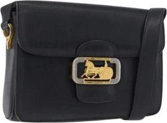 Celine Pre-owned Vintage Schoudertas - Dames - Vintage Schoudertas - Zwart - ONE Size - Leer - Vintage