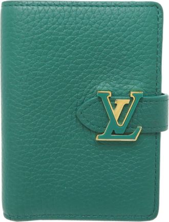 Louis Vuitton Green Leather Wallet (Bi-Fold) (Pre-Owned)