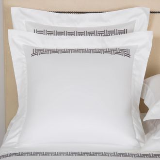 Frette Basket Weave Embroidered Euro Sham | Frette