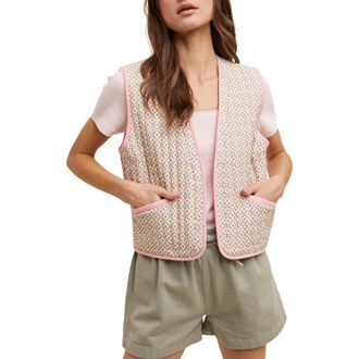 Wishlist Mosaic Print Vest in Natural/Punch at Nordstrom Rack, Size Medium