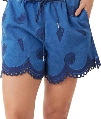 Habitual Seashell Pull On Short In Blue