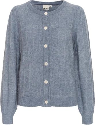 Ichi Cardigan - Dames - Vesten - Blauw - M - Truien & Vesten