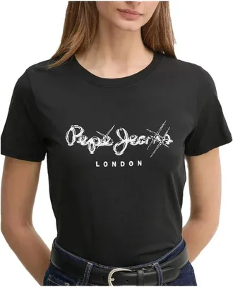 Pepe Jeans London Donna, Top, Nero, XL, new