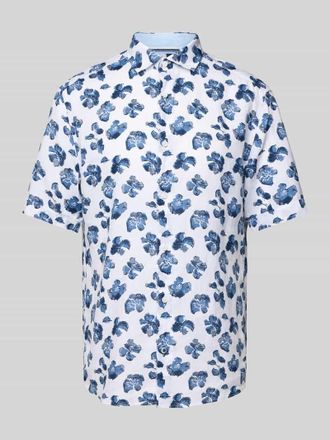 Olymp Level 5 Regular Fit Leinenhemd mit Haifischkragen in Weiss, Gr&ouml;&szlig;e M