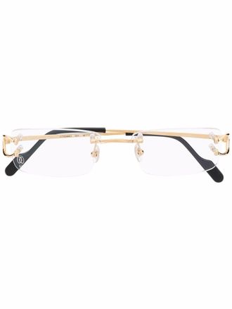 Cartier rimless square-frame glasses - Gold