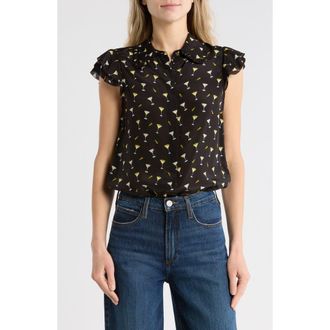Alice & Olivia Ruffle Silk Blouse in Last Call at Nordstrom Rack, Size X-Large