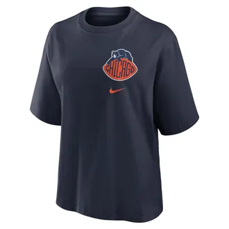 Nike Chicago Bears Rivalries Collection Boxy Nike Womens NFL T-Shirt in Blue | 01CM41L7Q-3W6