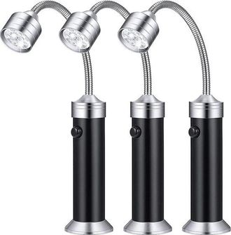 OEM Juego De Iluminaci&oacute;n Para Barbacoa De 3 Piezas, L&aacute;mpara Led Para Barbacoa Con Base Magn&eacute;tica, Cuello Ajustable De 360 Grados, Color Negro