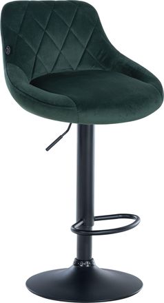 Clp Clp - Taburete De Bar Lazio En Terciopelo Verde Oscuro Negro