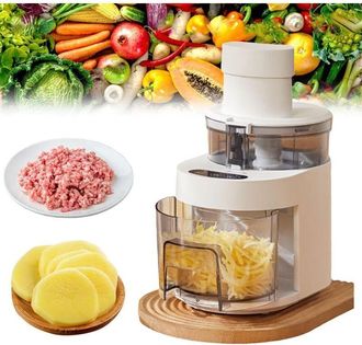 OEM Rallador De Queso El&eacute;ctrico Con Recipiente, Picadora De Carne De 300w, Picadora El&eacute;ctrica Con 4 Cuchillas Reemplazables, Picadora De Verduras El&eacute;ctric