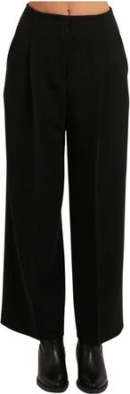 HUGO BOSS Broeken, Dames, Zwart, XS, Wide Leg Broeken