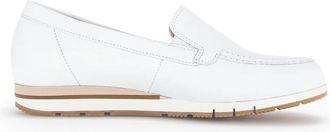 Gabor Comfortabele Loafer - Dames - Loafers - Wit - 40 1/2 EU - Leer - Schoenen