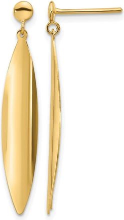 Diamond2Deal 14K Gold Fancy Drop Dangle Earrings 36 mm