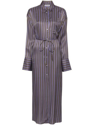 Acne Studios striped midi shirt dress - Purple
