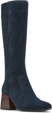 Blondo Tessa Waterproof Knee High Boot in Navy Suede at Nordstrom Rack, Size 6 Regular Calf