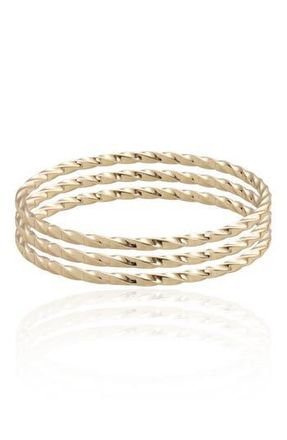Ettika Set of 3 Twisted Bangle Bracelets in Gold at Nordstrom Rack