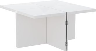 Urban Meuble Mesa de centro cuadrada de color blanco brillante