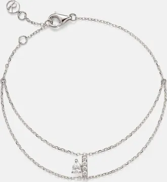 Repossi Letters 18kt white gold bracelet with diamonds