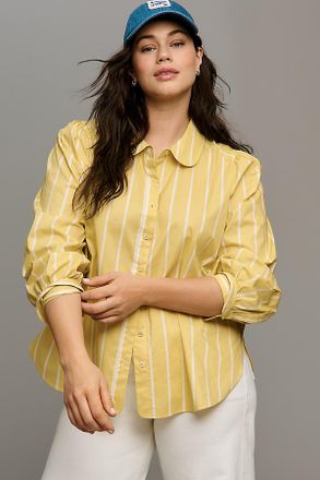 English Factory Striped Cotton Blend Shirt Top