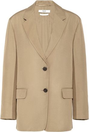 Prada single-breasted silk blazer - women - Silk - 38 - Green