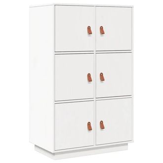 Berkfield Home Highboard White 67x40x108.5 cm Solid Wood Pine