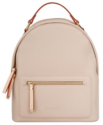 Bugatti Cityrucksack BUGATTI ELLA, Damen, Gr. B/H/T: 28cm x 23cm x 9cm, onesize, beige, Kunstfaser, unifarben, Rucks&auml;cke Cityrucksack