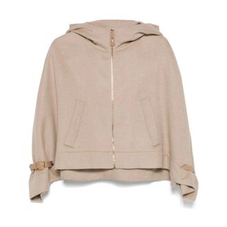 Max Mara Zip-throughs, female, Brown, Size: ONE SIZE Zip-through Hoodie