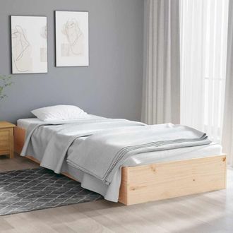 vidaXL Estructura Cama Individual Sin Colch&oacute;n Madera Maciza 75x190 Cm Vidaxl